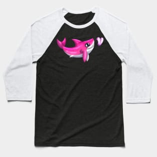 Shark Bites! (Pink) Baseball T-Shirt